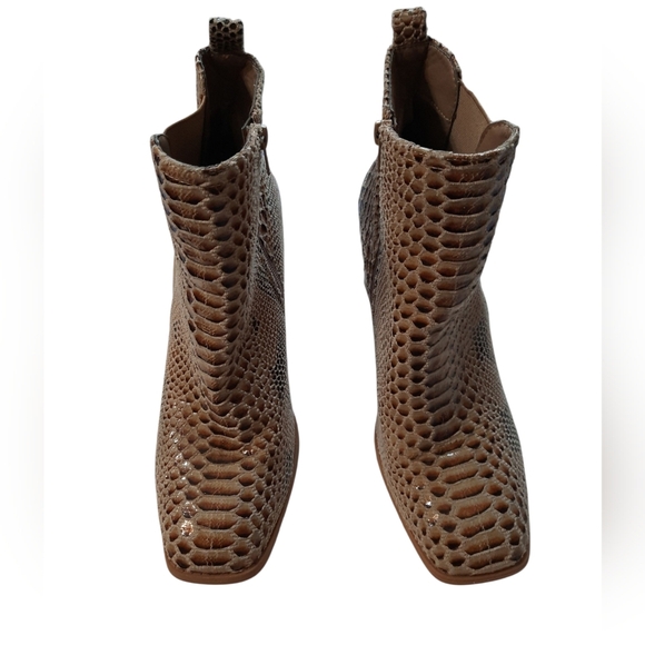 Pierre Dumas Brown Snakeskin Ankle Boots Size 9 - Picture 4 of 14